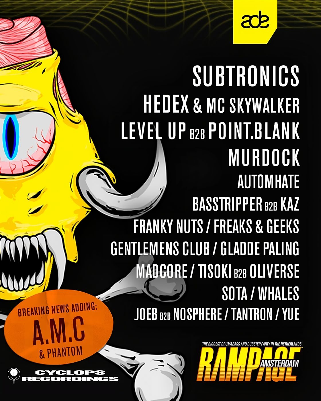 RAMPAGE AMSTERDAM ADE LINE-UP